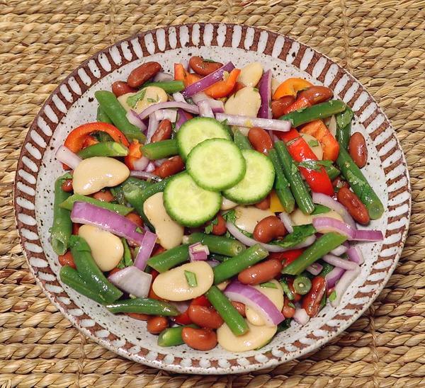 Bowl of Caribbean Mixed Bean Salad