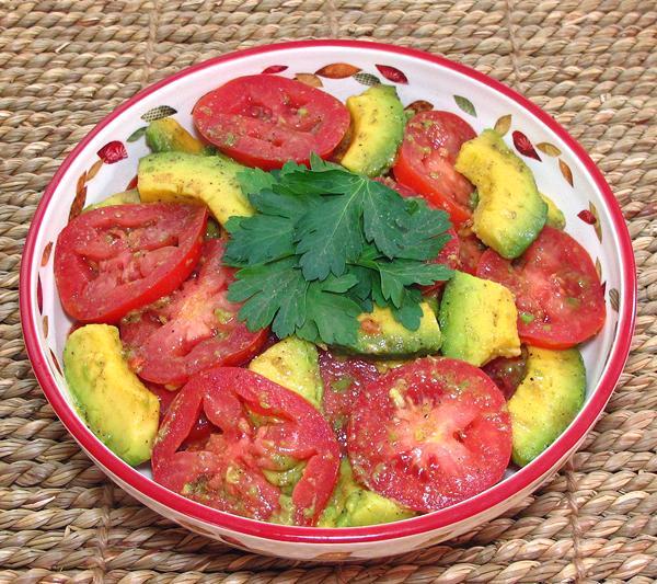 Bowl of Avocado - Tomato Salad