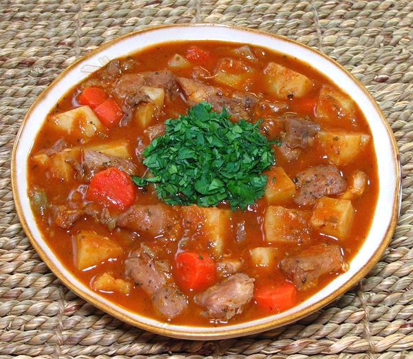 Bowl of Chicken with Vegetables Stew