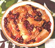 Bowl of Pig Tails with Beans