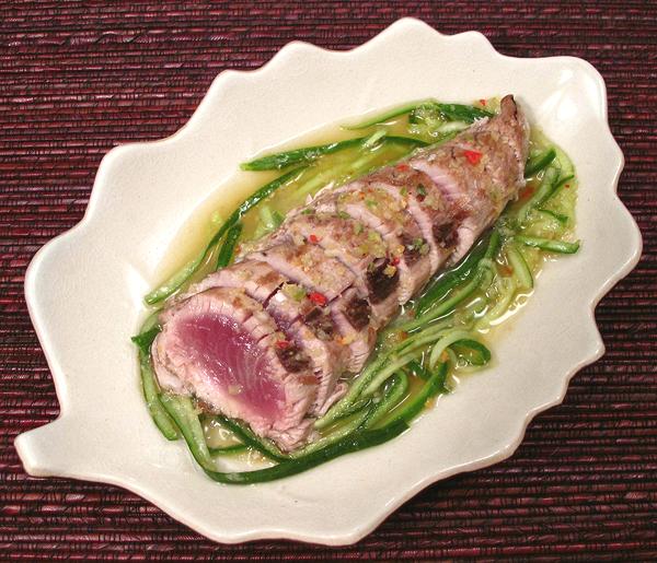 Dish of Spicy Seared Tuna