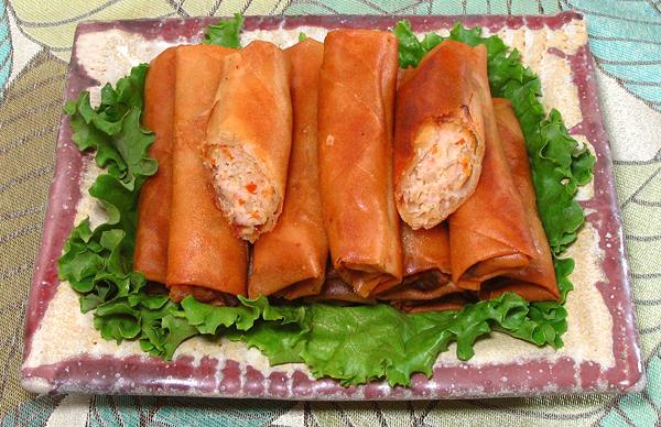 Dish of Lumpia Shanghai Rolls