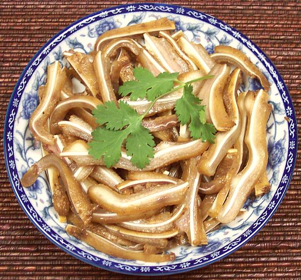 Dish of Pig Ear Snacks