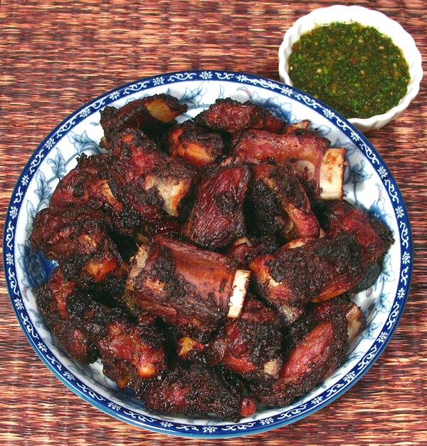 Dish of Marinated Pork Ribs w/ Dip