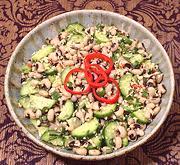 Bowl of Black-Eye Pea Salad