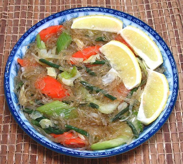 Dish of Mung Bean Noodle Salad