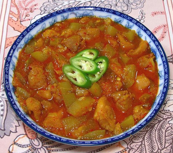 Bowl of Chicken with Opo Gourd