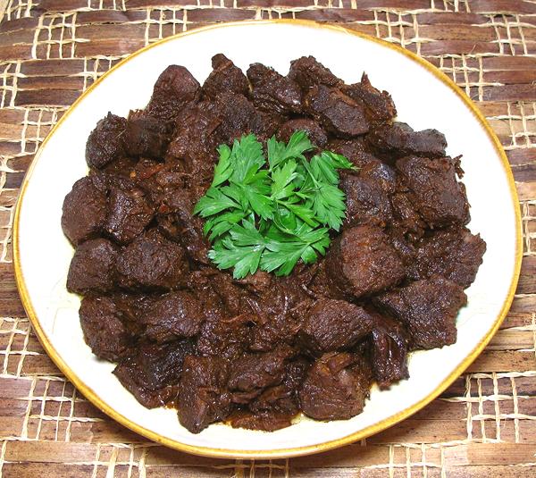 Dish of Beef Adobo