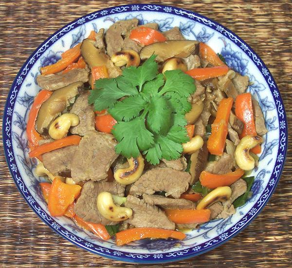 Dish of Beef with Cashews