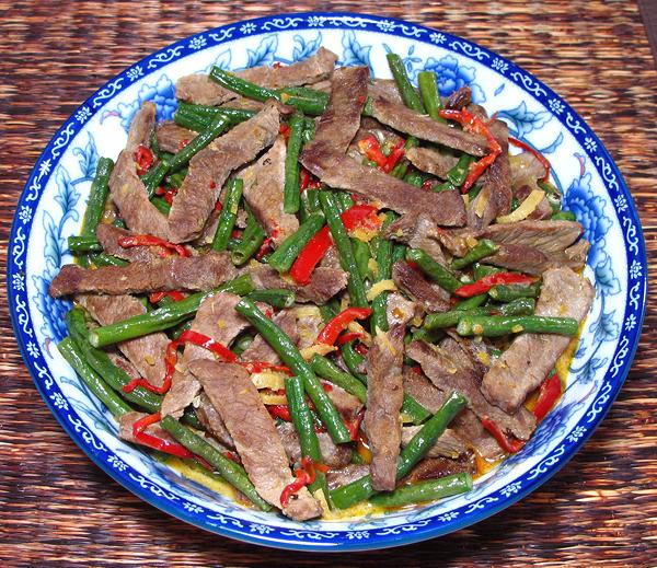 Dish of Beef with Long Beans