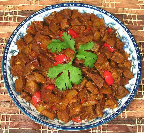 Dish of Bopis - Diced Pork Hearts