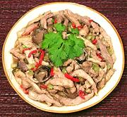 Dish of Pork with Celery & Lemon Grass