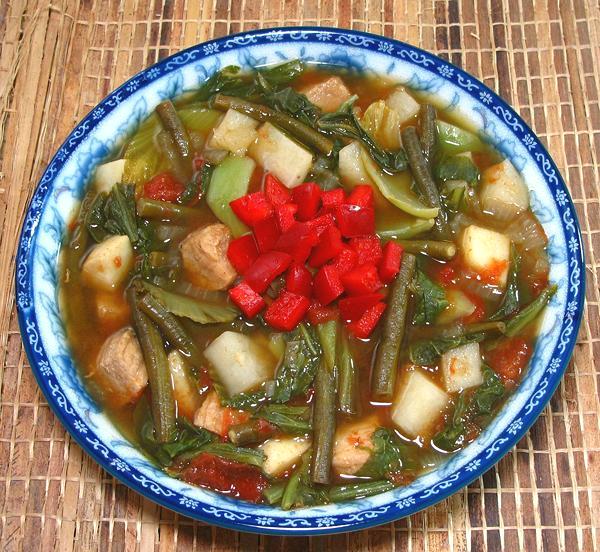 Dish of Pork & Vegies in Sour Broth