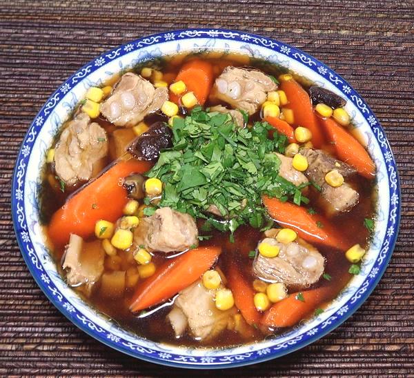 Bowl of Pork Rib & Corn Soup