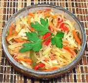 Dish of Achara - Pickled Green Papaya