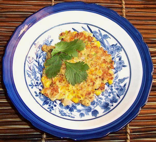 Dish with Indonesian Corn Cake