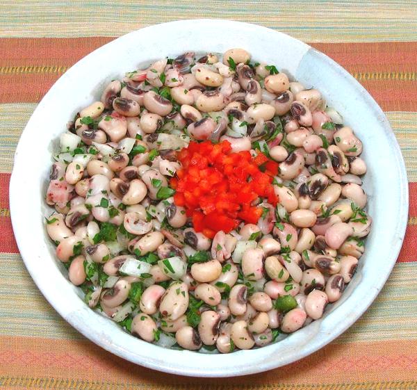 Dish of Blackeye Pea Salad