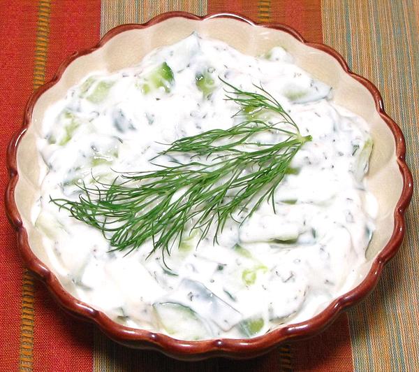 Bowl of Cucumber Yogurt Salad