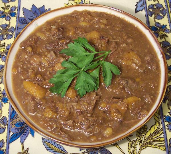 Dish of Lamb & Apricot Stew