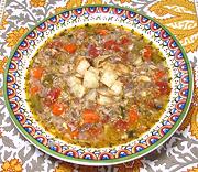 Bowl of Fish & Vegetable Soup