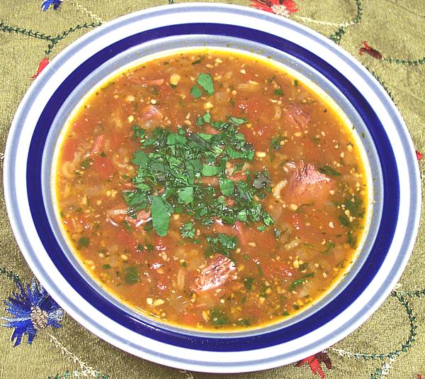 Bowl Beef & Rice Soup