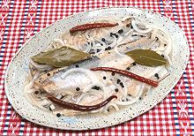 Dish of Pickled Herring Scandinavian