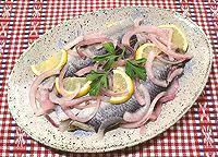 Dish of Pickled Herring with Onions