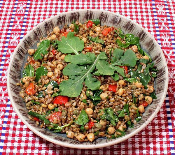 Bowl of Rye & Chickpea Salad