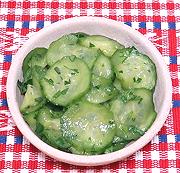 Bowl of Presssed Cucumbers