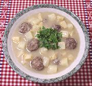 Bowl of Meat Ball & Celeriac Stew