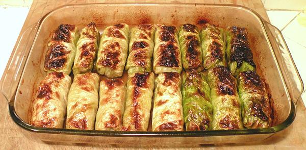 Dish of Finnish Cabbage Rolls