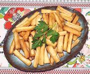 Plate of Fried Yuca Sticks