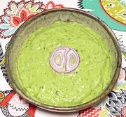 Bowl of Tomatilla Avocado Salza