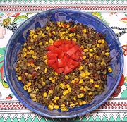 Dish of Ground Beef, Corn, & Chayote