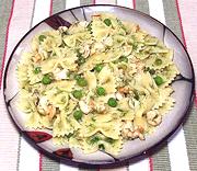 Dish of Pasta with Shrimp & Peas