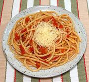 Plate of Bucatini all' Amatriciana