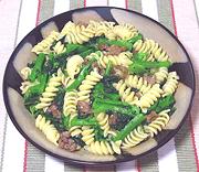 Dish of Pasta with Rapini & Sausage