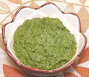 Small Bowl of Beet Greens Pesto