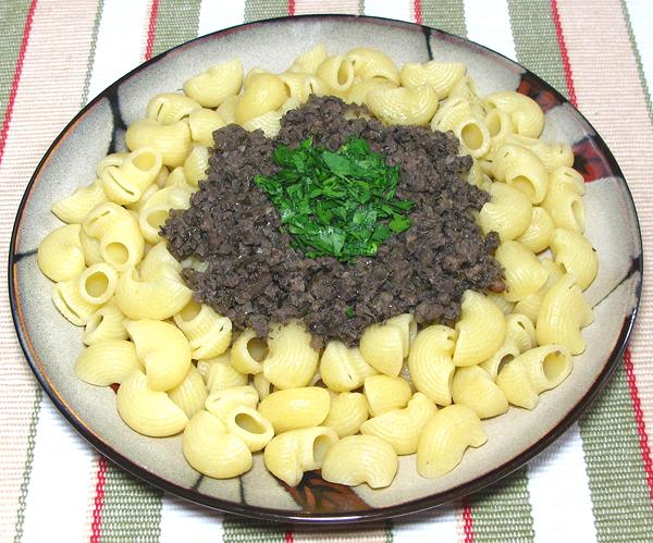 Dish of Pasta with Fegato Sauce