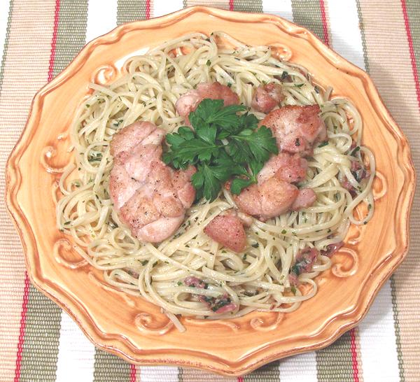 Dish of Pasta with Sweetbreads